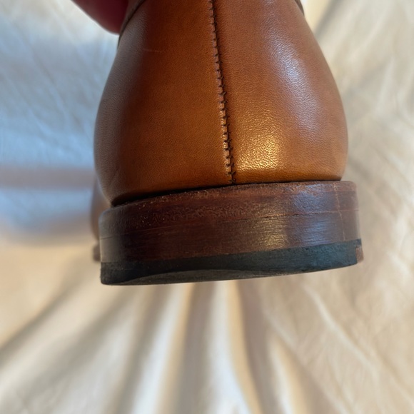 Allen Edmonds Carlsbad light tan leather woven loafers size 9 3E - Picture 6 of 7